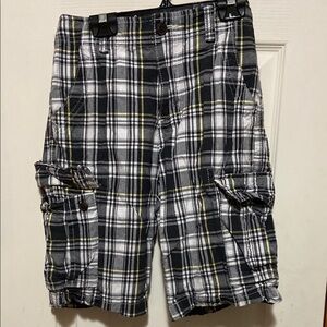 Urban Pipeline Black and White Cargo Shorts